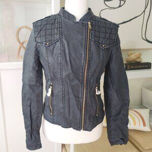 NWT FOREVER21 Faux Leather Moto Jacket - Size Large